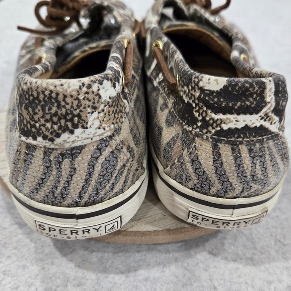 🐢 Sperry Top Sider Sequin Animal Print Boat Shoes Size 9 - Picture 5 of 12